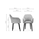 Стул Woodville 584290 47x81x55 см велюр цвет черный