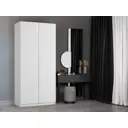 Шкаф распашной Мебельная компания е1 LCK_GL_SH_1000_KT 101x220x52.5 см ЛДСП цвет белый снег