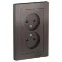 Силовая розетка встраиваемая Systeme electric AtlasDesign ATN000620 цвет коричневый