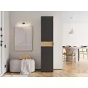 Шкаф Первый мебельный 40x183x35 см ЛДСП цвет серый