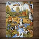 Ковер Erdenet Hunnu 6S860 82 котята 150x200 см Шерсть