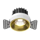 Светильник точечный встраиваемый светодиодный Technical Round Dl058-12w4k-trs-bs под отверстие 75 мм 12 Вт нейтральный белый свет цвет жёлтый/золотой