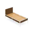 Кровать Solarius kr80loft-obiv-rs9-white-full Кровать Лофт сплошное 85 x 90 x 206 см дсп цвет коричневый/белый