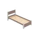 Кровать Solarius Мишка реечное основание 90 x 80 x 210 см дерево цвет мокко мусс;платиновый