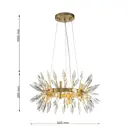 Люстра подвесная Favourite Rays Fv_4058-8p 8 ламп 13.3 м² цвет золото