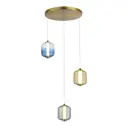 Светильник подвесной светодиодный ST Luce Summer Sl1193.303.03 12 м² теплый белый (желтый) свет цвет латунь