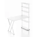 Стол Solarius loft с 5 полками столешница 40 мм 60x145x110 см белые металлические Z-образные ножки сосна цвет белый