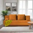 Диван раскладной Cityhd Прямой диван 190x73x73 см велюр цвет оранжевый