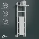 Полотенцесушитель водяной лестница Onix Classic plus white 80x20 см нижняя подводка нержавеющая сталь цвет белый