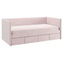 Кровать Mebelson 186419 212x78x101.5 см ЛДСП цвет нежно-розовый, велюр