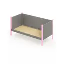 Кровать Solarius Тахта сплошное основание svetser100-160roz-full 110 x 101 x 170 см дерево цвет светло-серый, розовый