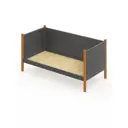 Кровать Solarius Тахта сплошное основание temser90-200olha-full 100 x 101 x 210 см дерево цвет темно-серый, ольха