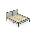 Кровать Solarius Kr180loft-plat-black 185 x 90 x 206 см сосна цвет светло-серый