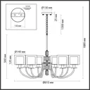 Люстра подвесная Odeon light Saga 5088-8 8 ламп 18 м² цвет бронза