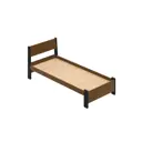 Кровать Solarius Мишка сплошное основание mkr-obiv-rs9-ser90-190-full 100 x 80 x 200 см дерево цвет коричневый/антрацит