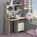 Стол Мэрдэс СКЛ-Прям100Р+НКЛ-100 КБЕ 100x152x60 см лдсп цвет белый, карамель