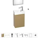 Тумба с раковиной подвесная Wellsee WC Area 20216923R для ванной