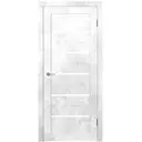 Дверь межкомнатная Unidoors Геометрия 22 ПО остеклённая 80х200см ПВХ цвет бетон белый матовый без замка и петель
