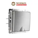 Розетка встраиваемая Werkel a051504 с заземлением шторками и крышкой цвет серебряный
