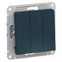 Выключатель встраиваемый Systeme electric AtlasDesign ATN000831 3 клавиши цвет зеленый