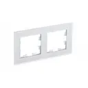 Рамка для розеток и выключателей Systeme electric AtlasDesign Nature ATN330102 2 поста матовое стекло цвет белый