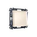 Выключатель проходной встраиваемый Ambrella volt Альфа MA322035 1 клавиша с подсветкой 5600K цвет бежевый матовый