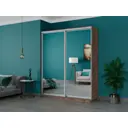 Шкаф-купе Мебельная Компания Е1 2 дверный 240x180x45 см зеркала 9 полок ЛДСП цвет крафтовый дуб