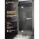 Душевая дверь Doccia GLASS120pd/GR/4CHROMEGL 120см эффект стекла прозрачное закаленное стекло распашной