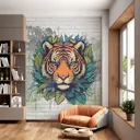 Фотообои флизелиновые Urban Style Тигр на кирпичной стене UST2851, 200x270 см