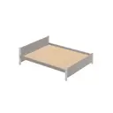 Кровать Solarius Двуспальная Классика мягкая 1315 150 x 63 x 200 см массив сосны цвет светло-серый/платиновый