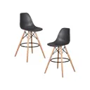 Комплект барных стульев 2 шт Dobrin DSW Bar 56x108x56 см цвет темно-серый