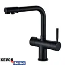Смеситель для кухни Kevon KV86730-7 поворотный излив 25.3 см цвет черный