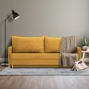 Диван раскладной Cityhd Прямой диван 200x77x74 см велюр цвет горчичный