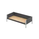 Кровать Solarius tahta-obiv-rs17-80-180plat-full Тахта односпальная Классика 90 x 63 x 190 см двп цвет темно-серый/платиновый