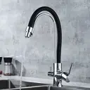 Смеситель для кухни Ledeme 106340 поворотный излив 26.4 см цвет черный