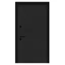 Входная дверь Экосталь Омега правый 205x86см цвет бетон антрацит/белый бланко