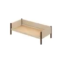 Кровать Solarius tahta-obiv-rs3-100-190ven-full Тахта односпальная Классика 110 x 63 x 200 см двп цвет бежевый/венге