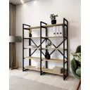 Стеллаж с полками Лофт A1 home 5 полок 134x150x34 см металл цвет дуб сонома