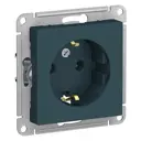 Розетка встраиваемая Schneider electric Atlas ATN000843 с заземлением цвет изумруд