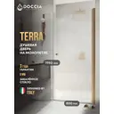 Душевая дверь Doccia GLASS800pt/SA/2BR 80см эффект стекла матовый распашной