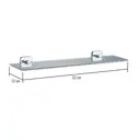 Полка для ванной комнаты Ekko E1407 плоская 52x12x52см цвет хром