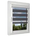 Рулонная штора день/ночь Унистайл RKRZCHER105145, 105x145см, цвет черный