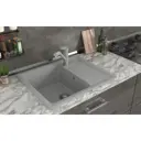 Мойка для кухни Mixline NL-TMS03 (310) 49x60.5 см глубина чаши 19 см искусственный камень цвет светло-серый