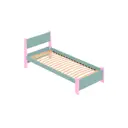 Кровать Solarius Мишка орто основание 90 x 80 x 200 см дерево цвет тиффани;розовый