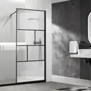 Душевая перегородка Vincea VSW-1HC900CFB 90x200см черный профиль