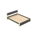 Кровать Solarius Мишка реечное основание 130x80x210см дерево цвет темно-серый/ванильный