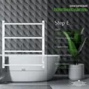 Полотенцесушитель электрический Primoclima Step E White 150x600 мм 95 Вт с терморегулятором лесенка цвет белый матовый