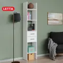 Стеллаж для ванной Letta 35.8x180.4x29.2 см нагрузка до 5 кг лдсп цвет белый