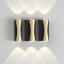 Настенный светильник светодиодный влагозащищенный Crystal Lux Clt 022w3 bl-go 4000k нейтральный белый свет цвет черный