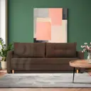 Диван раскладной Cityhd Прямой диван 212x77x74 см велюр цвет коричневый